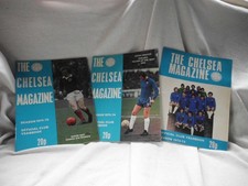 THE CHELSEA MAGAZINE x 3 - 1970s ERA FOOTBALL TEAMS OFFICIAL CLUB YEARBOOK