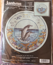 Janlynn "Bottlenose Dolphins (#106-27) counted cross stitch kit by Jane Mayhew