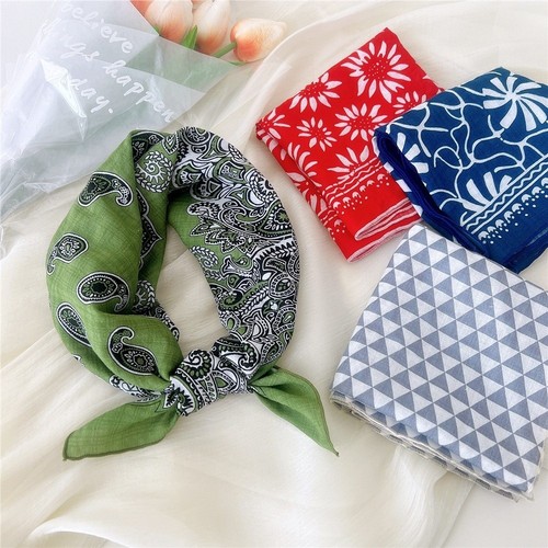 Soft square scarf cotton linen - square,