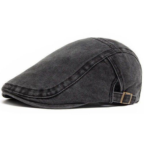 Men flat cap - men, washed