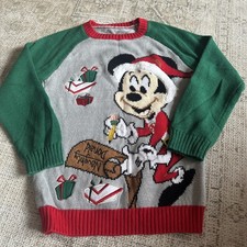 Boys Disney Mickey Mouse Christmas Jumper Age 5-6 