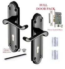 Black Nickle Lock Door Handles