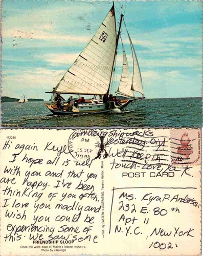 Vtg postcard friendship - postcard,