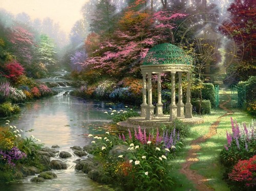 Thomas kinkade garden of - thomas,