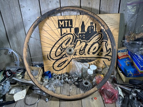 Antique wood wheel - sulky, cart