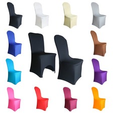 TtS 4PCS Spandex Chair Covers Stretch Slip Seat Cover Wedding Party Decoration