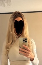 Used Long Blonde Lace-front Wig With Roots