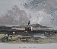1835 print Swansea Harbour