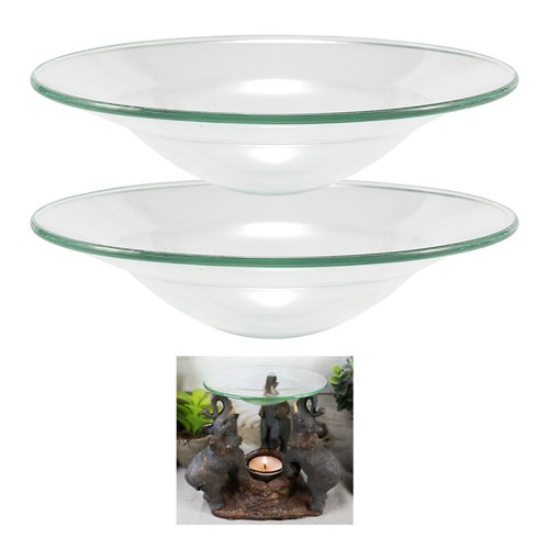 Replacement glass dish bowl - 2x,
