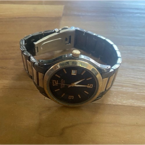 Black gold green swiss - &, watch