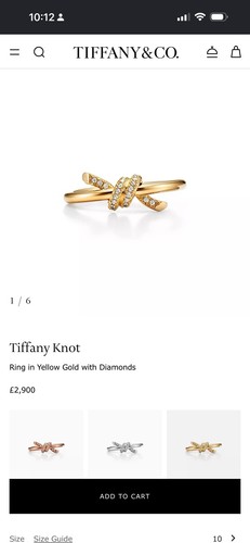 Tiffany knot ring yellow - tiffany, in