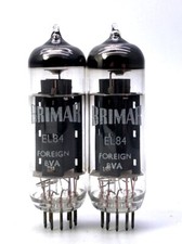 Matched Pair Brimar Foreign EL84 Valves Tubes New Old Stock