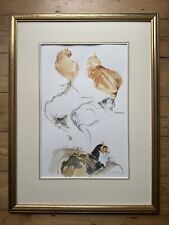 Lesley Fotherby (born 1946) Watercolour Painting of a Cat Dillon Resting