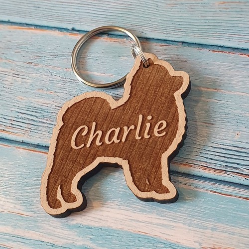 Personalised wooden pomeranian - personalised,
