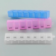 7 DAY WEEK PILL BOX HOLDER TABLET CONTAINER ORGANISER DISPENSER STORAGE VITAMIN