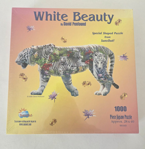 White beauty tiger shaped - shaped, 1000