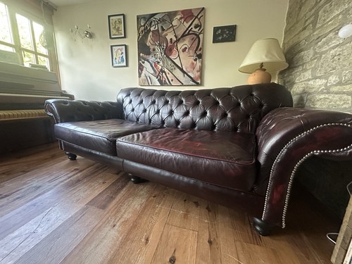 Chesterfield leather sofa - chesterfield,