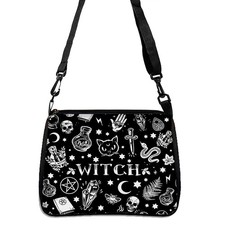 Gothic Witchy Cat Crossbody