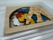 George Luck Hape  Educational Wooden Layered Puzzle African Animals