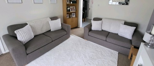 Dfs two seater sofas slate - two,