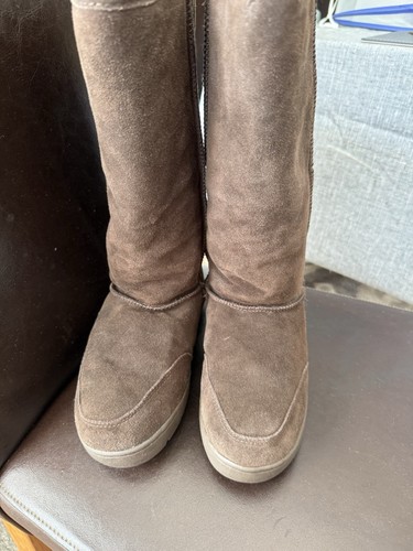 Ladies brown sheepskin boots - ladies,