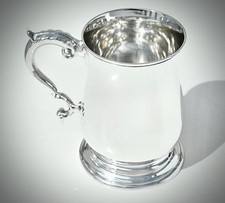Fabulous Solid Sterling Silver Pint Tankard By C.J Vander Ltd London 1969:370.6g