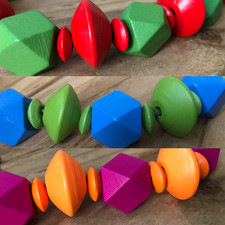 Chunky wooden necklace - chunky,