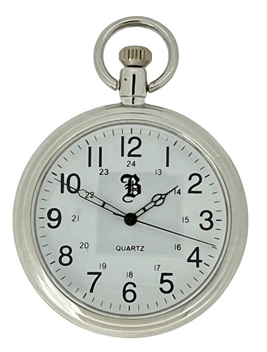 Classic open face - open, silver