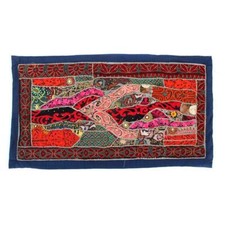 Vintage Embroidered Patchwork Head Board Bohemian Tapestry Wall Hanging