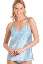 Ladies satin lace camisole - satin, &lace