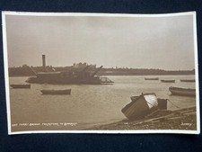 Ferry Bridge Felixstowe to Bawdsey Suffolk Real Photo Vintage Postcard H4