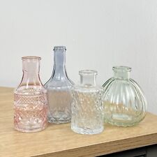 Glass Bud Vase Set of 4 for