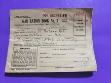 WW2 WAR RATION BOOK NO 3 1943