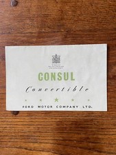 Ford Consul Convertible brochure Oct 1952