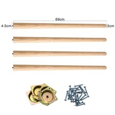 4pc Wooden Table Legs Tapered