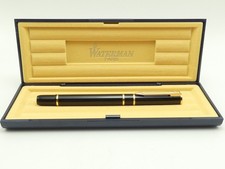 Vintage Waterman Laureat Mk I Black Laque Fountain Pen, GT, M Nib, Box *Nr MINT*