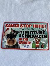 Mini Schnauzer Dog Christmas Sign