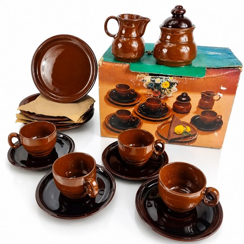 Vintage brown ceramic coffee - brown,