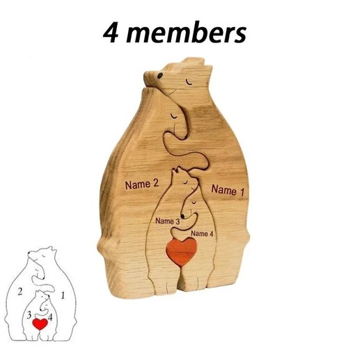 Personalized wooden bear - personalized,