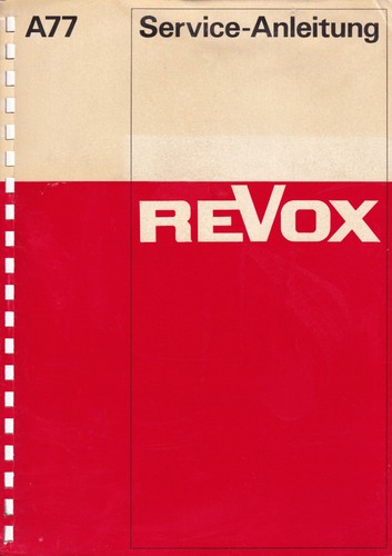 Service manual for revox - service,