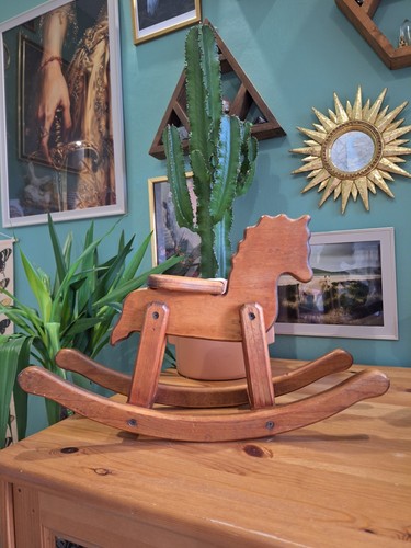 Small vintage wooden rocking - small,