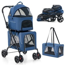 Double Pet Stroller for 2 Dogs