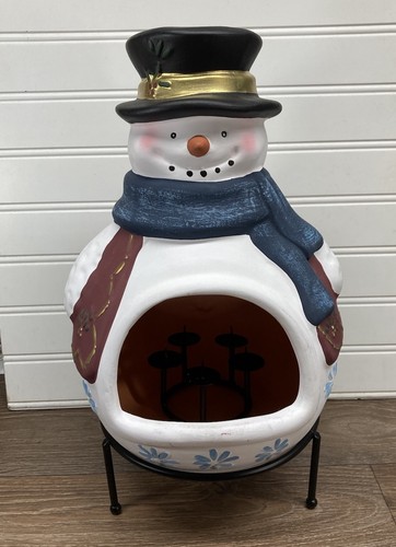 Snowman shaped terra cotta - snowman,