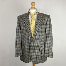 DAKS Tweed Blazer Jacket Men's 42R Brown Houndstooth Country Sport Shooting