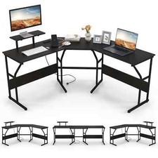 COSTWAY L-shaped Desk Corner