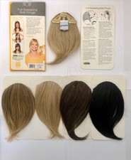 Full Sweeping Side Bangs Clip in on Fringe Hair Extensions Black, Blonde, Brown