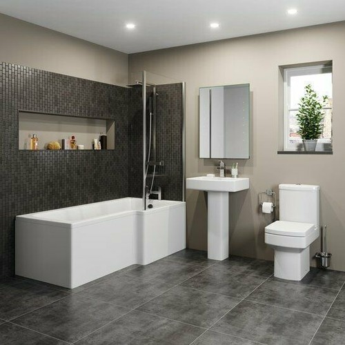 Modern bathroom suite - modern, 1600mm