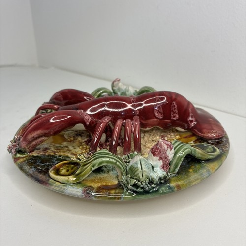 Majolica lobster plate palissy - lobster,