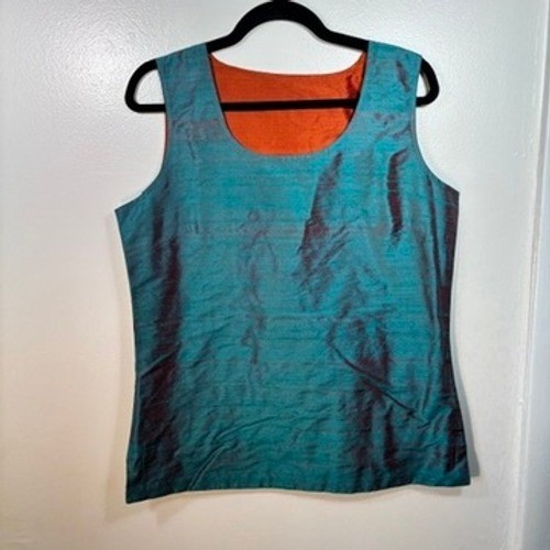 Vintage shot silk tank top - vintage,