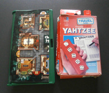 YAHTZEE TRAVEL GAME UNIQUE DICE ROLLER  1994 & CLUEDO TRAVEL GAME 2005